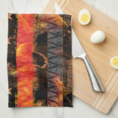 Thin Red Line en Flames Theedoek (Quarter Fold)