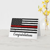 Thin Red Line Fire Academy Afstuderen Kaart (Gele Bloem)