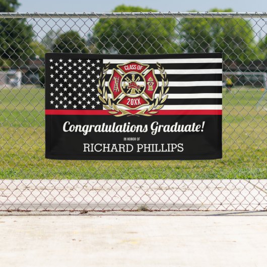 Thin Red Line Fire Academy Graduy Party Spandoek (Insitu)