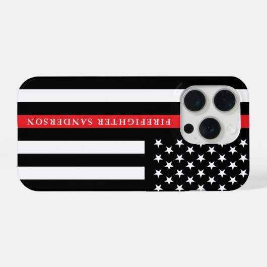 Thin Red Line Fire Department Fireman Firefighter iPhone Hoesje (Achterkant horizontaal)
