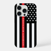 Thin Red Line Fire Department Fireman Firefighter iPhone Hoesje (Achterkant)