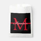 Thin Red Line Fire Fighter Retirement Monogram Bedankzakje (Voorkant)