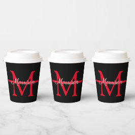 Thin Red Line Fire Fighter Retirement Monogram Papieren Bekers