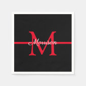 Thin Red Line Fire Fighter Retirement Monogram Servet (Voorkant)