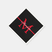 Thin Red Line Fire Fighter Retirement Monogram Servet (Hoek)