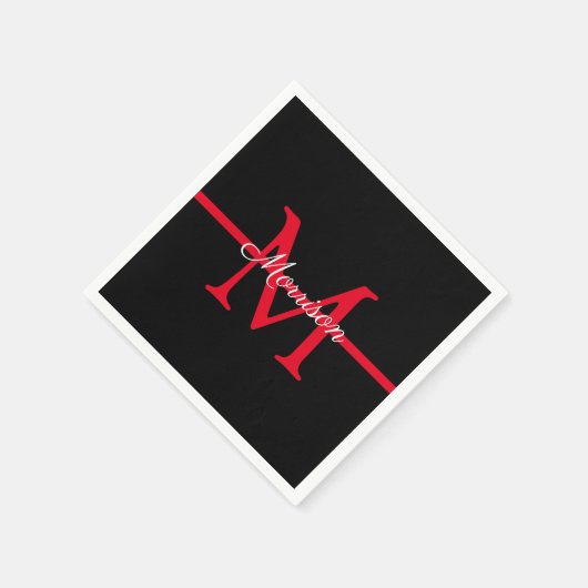 Thin Red Line Fire Fighter Retirement Monogram Servet (Hoek)