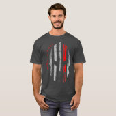 Thin Red Line Fire Firefighter Spartan Warrior T-shirt (Voorkant volledig)