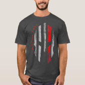 Thin Red Line Fire Firefighter Spartan Warrior T-shirt (Voorkant)