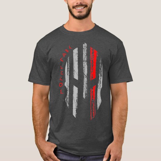 Thin Red Line Fire Firefighter Spartan Warrior T-shirt (Voorkant)