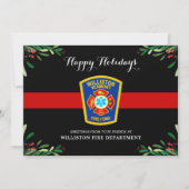 Thin Red Line Fire, kerst Feestdagenkaart (Voorkant)