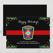 Thin Red Line Fire, kerst Feestdagenkaart (Voorkant / Achterkant)