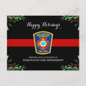 Thin Red Line Fire, kerst Feestdagenkaart (Voorkant)