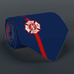 Thin Red Line Fire Rescue Custom Initiaal Navy Stropdas<br><div class="desc">Een sterk maar elegant dunne stropdas van de brandweerman uit de rode lijn. Dit stropdas heeft een rode streep die onderaan het centrum en een vlek voor uw voornaam en familienaam initialen loopt. onder de initialen zit de . Maltees kruis. Achter de dunne rode lijn bevindt zich een klassieke vaste...</div>