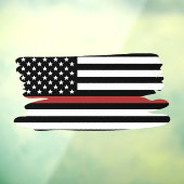 Thin Red Line Firefighter America Flag Fire Rescue Raamsticker (Vel 3)