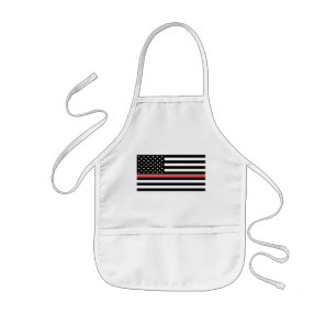 Thin Red Line Firefighter American Flag Kinder Schort