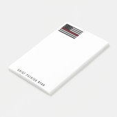 Thin Red Line Firefighter American Flag Name 4 x 6 Post-it® Notes (Schuin)