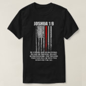 Thin Red Line Firefighter Bible Verse Christian T-shirt (Design voorkant)