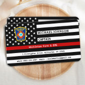 Thin Red Line Firefighter Emblem Fire Department Visitekaartje