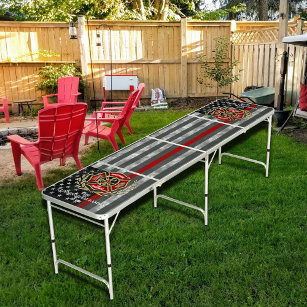 Thin Red Line Firefighter Family Beer Pong Tafel