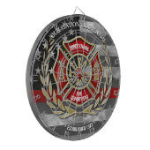 Thin Red Line Firefighter Family Dartbord (Voorkant Links)