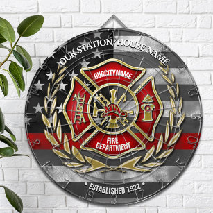 Thin Red Line Firefighter Family Dartbord