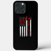 Thin Red Line Firefighter Fire Department USA Case-Mate iPhone Case (Achterkant)