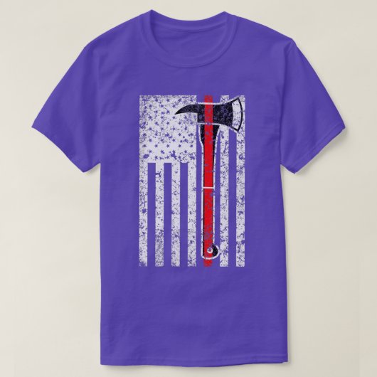 Thin Red Line Firefighter Mannen US Flag Shirt (Design voorkant)