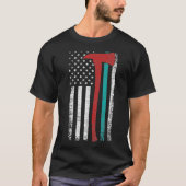 Thin Red Line Firefighter PTSD Awareness Blauwgroe T-shirt (Voorkant)