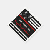 Thin Red Line Firefighter Retirement Party Servet (Hoek)