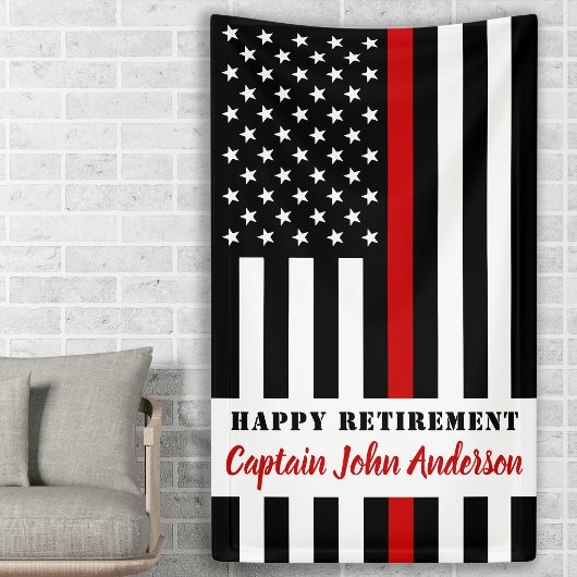 Thin Red Line Firefighter Retirement Party Spandoek
