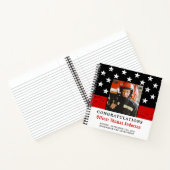Thin Red Line Firefighter Retirement Photo Guest Notitieboek (Binnen)