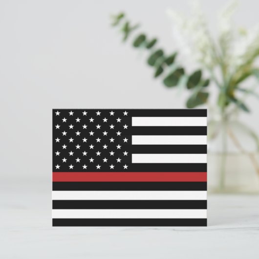 THIN RED LINE FLAG BRIEFKAART (Staand voorkant)