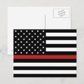 THIN RED LINE FLAG BRIEFKAART (Voorkant / Achterkant)