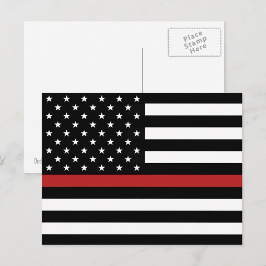 THIN RED LINE FLAG BRIEFKAART (Voorkant / Achterkant)