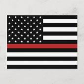 THIN RED LINE FLAG BRIEFKAART (Voorkant)