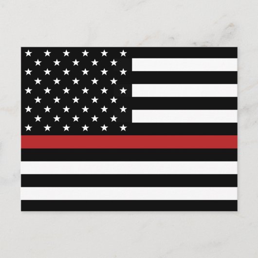 THIN RED LINE FLAG BRIEFKAART (Voorkant)