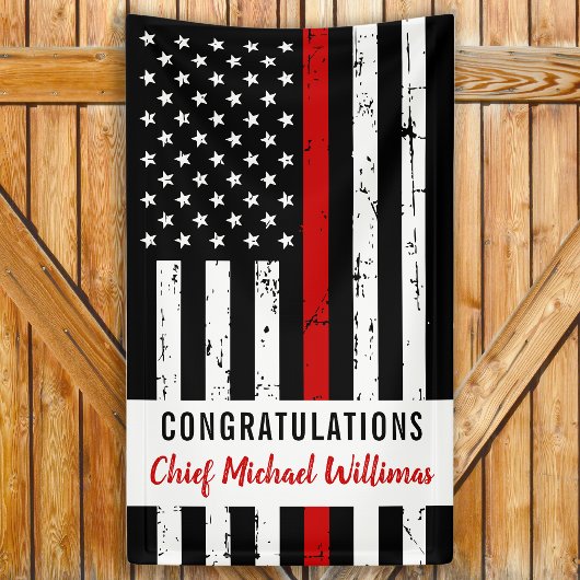 Thin Red Line Flag Fireman Firefighter Retirement Spandoek