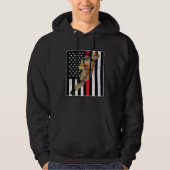 Thin Red Line Flag Fireman Hero for Firefighter Da Hoodie (Voorkant)