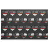 Thin Red Line Flag Heart Stof (Fat Quarter)