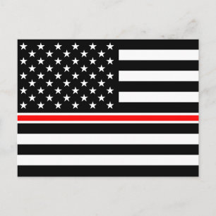 Thin Red Line Flag: Hero van de brandweer Briefkaart