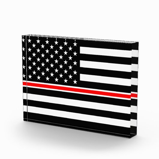 Thin Red Line Flag: Hero van de brandweer Fotoblokken (Rechts)