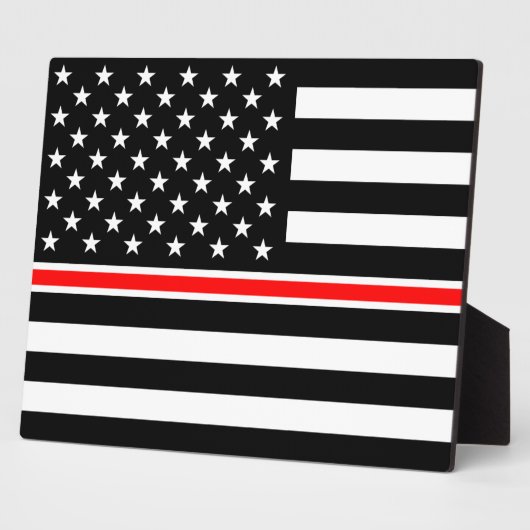 Thin Red Line Flag: Hero van de brandweer Fotoplaat (Zijkant)