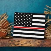 Thin Red Line Flag: Hero van de brandweer Fotoplaat (Zijkant)