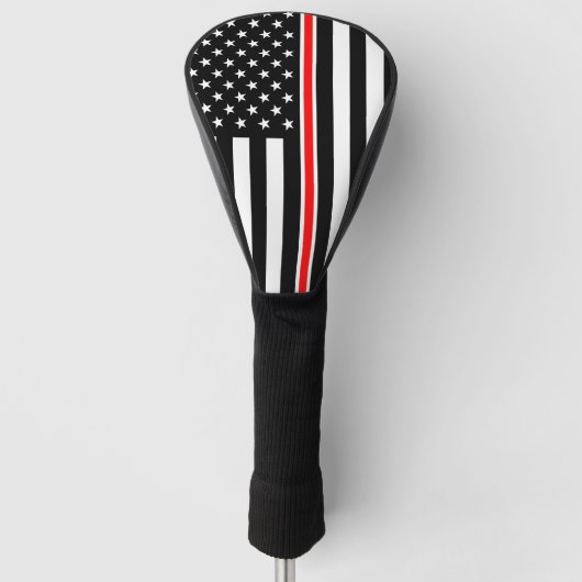 Thin Red Line Flag: Hero van de brandweer Golfheadcover (Voorkant)