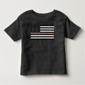 Thin Red Line Flag: Hero van de brandweer Kinder Shirts (Voorkant)
