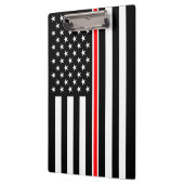 Thin Red Line Flag: Hero van de brandweer Klembord (Links)