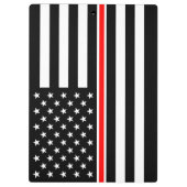 Thin Red Line Flag: Hero van de brandweer Klembord (Achterkant)