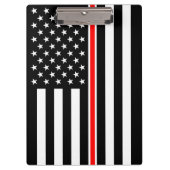 Thin Red Line Flag: Hero van de brandweer Klembord (Voorkant)