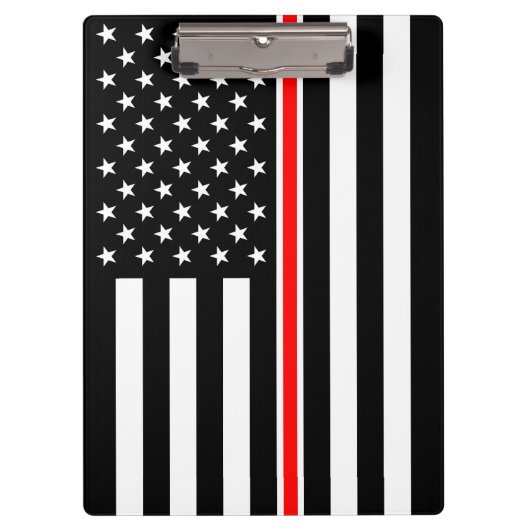 Thin Red Line Flag: Hero van de brandweer Klembord (Voorkant)