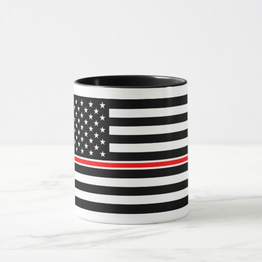 Thin Red Line Flag: Hero van de brandweer Mok (Midden)